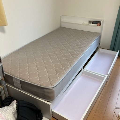 家具 ベッド シングルベッド (マットレス付き)