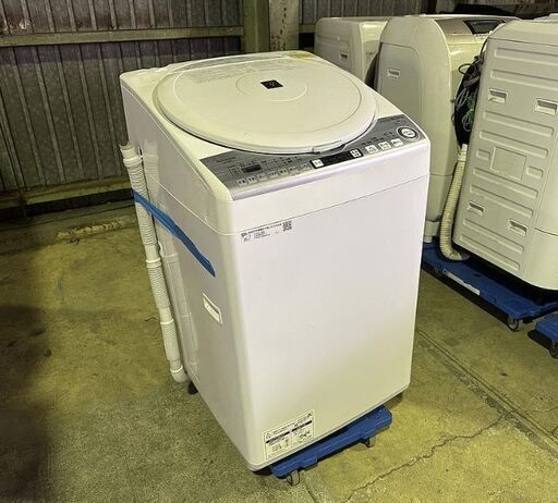 全自動洗濯機 8.0kg シャープ ES-TX8D-W 2020　G55308