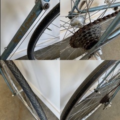 633(I)□岐阜発　△TANGE ACTARMY/ロードバイク/2×6段変速/走行確認/サドル破れあり/フレームヘコミあり/現状品　R6.6/10□