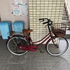 お譲り先決定　美品　自転車24インチ　9/30までに受け取り可能な方 引き渡し決定)値下げ！！！自転車24インチ 変速ギア付き