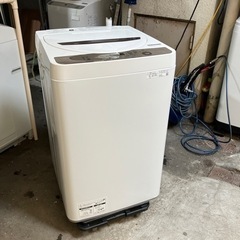 ★2021年製★SHARP 6kg 洗濯機【ES-GE6E-T】FLWD 1】シャープ 洗濯機 6kg ES-GE6E-T 2021年製 0201-01