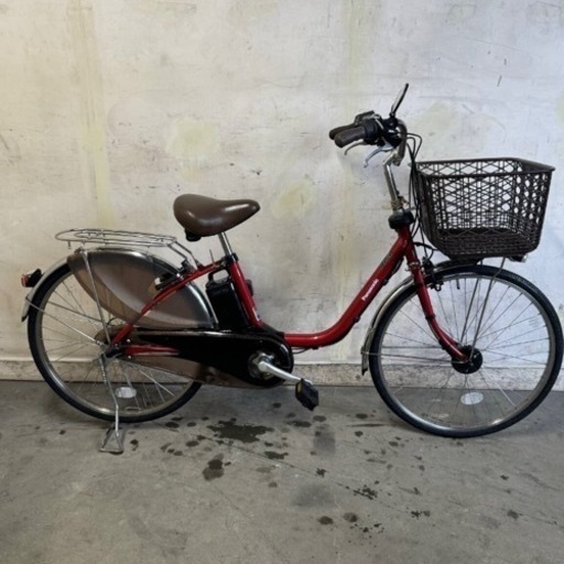 640(S)□岐阜発　△Panasonic/電動アシスト自転車/24インチ/3段変速/充電器無し/バッテリー12Ah/走行確認/防犯有り/現状品　R6.5/27□