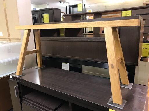 【FU878】★ 無印良品  無垢材ベンチ  オーク材  廃盤品  希少  オシャレ  コンパクト  シンプル  クリーニング済 堺市 深井 【ジャングルジャングル深井店】