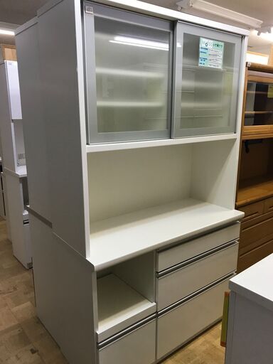 【FU881】★ 松田家具  システムキッチンボード  ホワイト  ソフトクローズ  モイス加工   オシャレ  シンプル  コンパクト  大容量  ファミリータイプ  クリーニング済 堺市 深井 【ジャングルジャングル深井店】