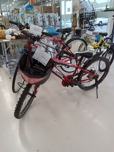 ★ジモティ割あり★  自転車ジュニア 22インチ レッド×ブラック クリーニング済み TC3736
