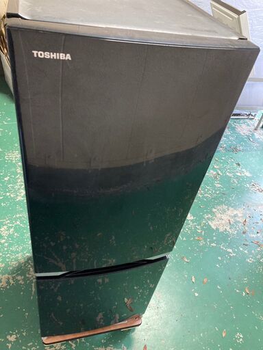 D19　TOSHIBA 2ドア冷蔵庫 GR-M15BS (K) 153L 2017年製　冷蔵庫
