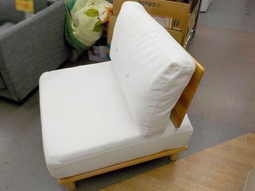 1人掛けソファ オフホワイト 1Pソファ Chione-N （キオネ-N）木製