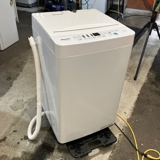 O2407-217 ハイセンス 全自動電気洗濯機 HW-E4503 4.5kg 2020年製 動作確認済 キズ汚れ有り