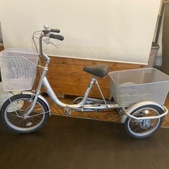 【スイング機能付き】3輪ワゴン　シルバー