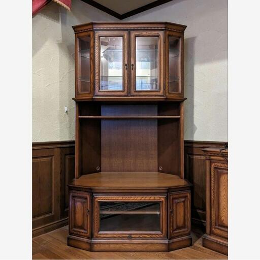 【美品】テレビ台 アンティーク 上部・下部収納付き
