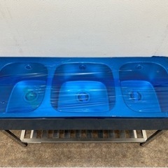 未使用保管品 アズマ azuma 業務用 ステンレス 3層シンク流し台