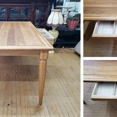 g15　展示品　今村家具工芸　リガーレ　ホワイトオーク材　引き出し付き　ベンチダイニング4点セット