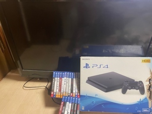 プレステ4.テレビ東芝REGZA40インチ.ソフト１９本セット