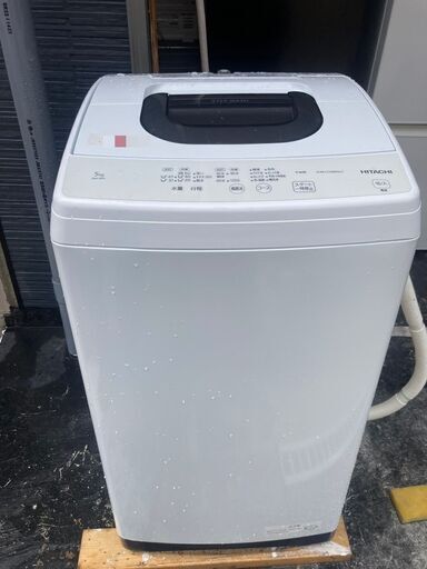 ☆中古￥14,800！HITACHI　5.0kg洗濯機　家電　2022年製　NW-50H型　幅54㎝ｘ奥行51㎝ｘ高さ97㎝　【BG061】