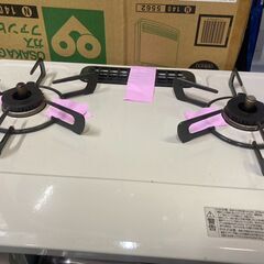 ☆中古￥13,800！Rinnai　2口ガスコンロ　家電　RT64MH7R2-CL型　2021年製　都市ガス用　【BG062】