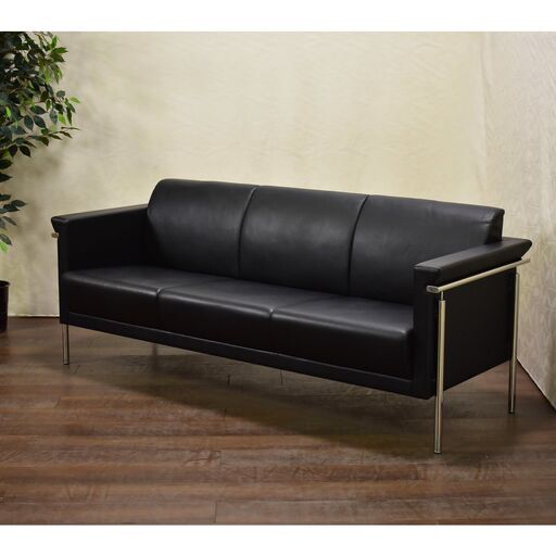 ≪yt1483ジ≫ アウトレット家具 3人掛けソファ 現状品 ロビーチェア/3Pソファ/コルビジェインスパイア/モダン/シック 60429-08