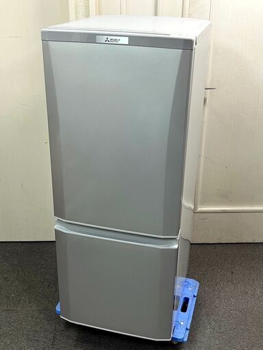 ㉒【税込み】美品 三菱 146L 2ドア冷蔵庫 MR-P15E-S1 シルバー 2020年製【PayPay使えます】
