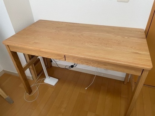 無印良品　オーク無垢材デスク\n