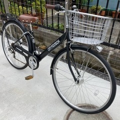 【27インチ自転車】美品❗️6段変速　LEDオートライト付　前後タイヤ、鍵新品❗️スペアキーあり　若林自転車　膳所電話　SALE中❗️　