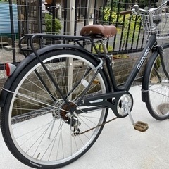 【27インチ自転車】美品❗️6段変速　LEDオートライト付　前後タイヤ、鍵新品❗️スペアキーあり　若林自転車　膳所電話　SALE中❗️　