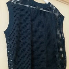 新品　マッキントッシュ　スリーブレス　ニット　メッシュ　ノースリーブ　ネイビー