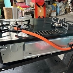 リンナイ ガステーブル 幅約60cm 片面焼グリル プッシュ点火 右強火力 プロパン用 ブラック KG67BKR/LP