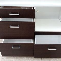 ★ジモティ割あり★ (株)サンウッディ レンジボード ブラウン H181×D42.5×W101 クリーニング済み TJ7271 ☆ジモティ割あり☆ (株)サンウッディ レンジボード ブラウン H181×D42