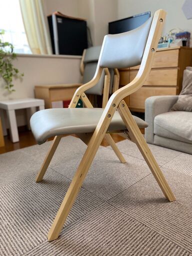 【受渡し予定者様決定】【お買い得】【３脚セット】ダイニングチェア 折りたたみ 椅子 PUレザー