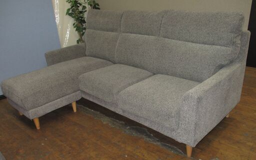 R518 Furniture Dome Dselection 布製 3Pソファ オットマン付き、幅200cm Used・美品