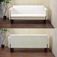 ≪yt1488ジ≫ アウトレット家具 3人掛けソファ 白/ホワイト 現状品