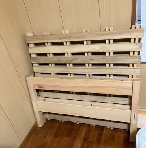 無印良品　パイン材　シングルベット