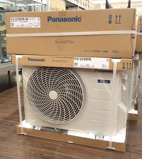 新品 Panasonic パナソニック ルームエアコン CS-223DFR-W 2023年モデル 6畳用 冷暖房除湿タイプ 100V スマホ遠隔操作対応
