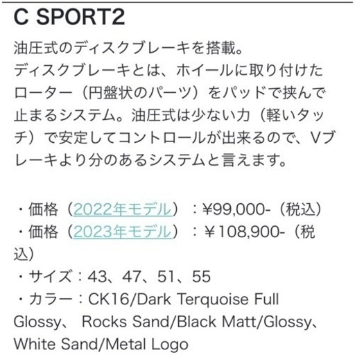 ビアンキ2023年Cスポーツ2 ディスク　55サイズ