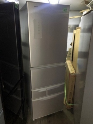 NO 267 福岡市内配送設置無料✨　東芝 TOSHIBA 片開きタイプ 冷凍冷蔵庫（410L・右開き） 5ドア ピンクゴールド GR-J43G(NP)