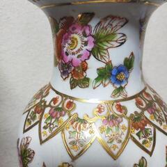 薩摩 金彩花柄花瓶