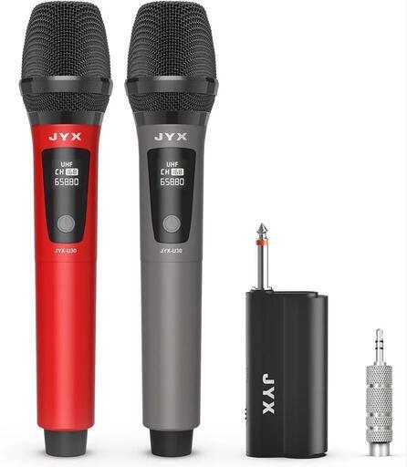 ワイヤレスマイク２本 無線カラオケマイク楽器