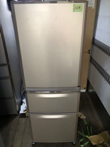 NO 264 福岡市内配送設置無料✨　三菱電機 MITSUBISHI ELECTRIC 冷蔵庫 Cシリーズ （335L・右開き） 3ドア シャンパンピンク MR-C34Y-P
