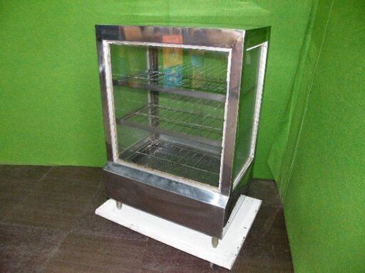 【北沢産業】ホットショーケース 棚３段 汚れあり 幅720×奥行520×高さ1160mm■業務用・保温ショーケース■C-1409