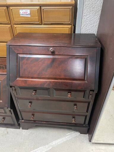 ライティングデスク　No.13715　北海道民芸家具　ライティングビューロー　書台　引出し　【リサイクルショップどりーむ天保山店】