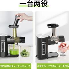 スロージューサー 低速 ジューサー 高い搾汁率 搾りカス分離 小型 凍ったフルーツも砕ける　　　家電 キッチン家電 ジューサー、ミキサー