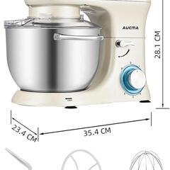 スタンドミキサー 4.5L大容量 3種類アタッチメント付き 低騒音 6段階スピード調節　生活雑貨 調理器具