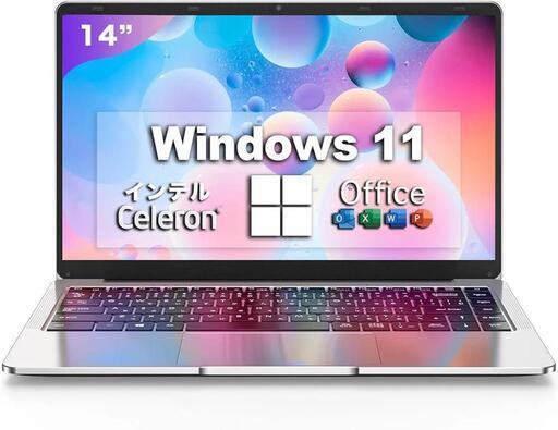 ノートパソコン office搭載 Windows11 14インチ 高速起動 Celeron N3350 VETESA 薄型軽量 180°開け ラップトップ laptop 日本語キーボード　パソコン