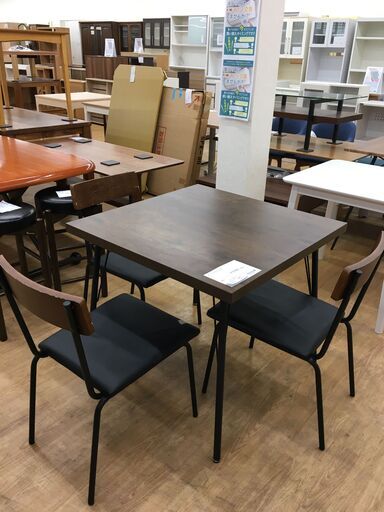 ★ジモティ割あり★  ダイニングセット3人用  W81×D81×H71 クリーニング済み SJ6114