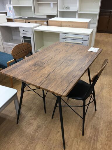 ★ジモティ割あり★  ダイニングセット2人用  W110×D70×H75 クリーニング済み SJ6116