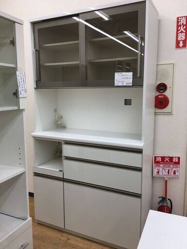 ★ジモティ割あり★ 丸仙工業 食器棚  W114×D45×H210 クリーニング済み SJ6122