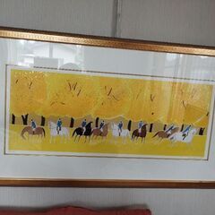 セルジュラシス 馬の絵 リトグラフ インテリア 版画 額装