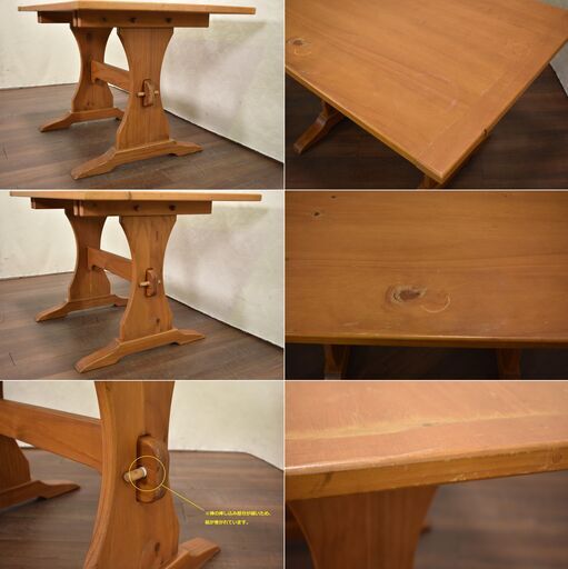 アントステラ　トレッスルテーブル　カントリー家具　生産終了　希少 AUNT STELLA'S(アントステラ)のトレッスルテーブルです。アーリー