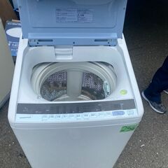 NO 254 🌈北九州市内配送設置無料✨🌈　日立 全自動洗濯機 ビートウォッシュ 洗濯容量7kg 本体幅53cm 大流量ナイアガラビート洗浄 洗濯槽自動おそうじ BW-V70C A