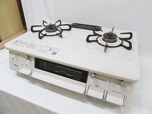 売約済！【恵庭】パロマ ガステーブル 2021年製 LPガス ガスコンロ IC-S87SH-1R ホワイト 水なし片面焼き 自動消火機能付 中古品 paypay支払いOK!