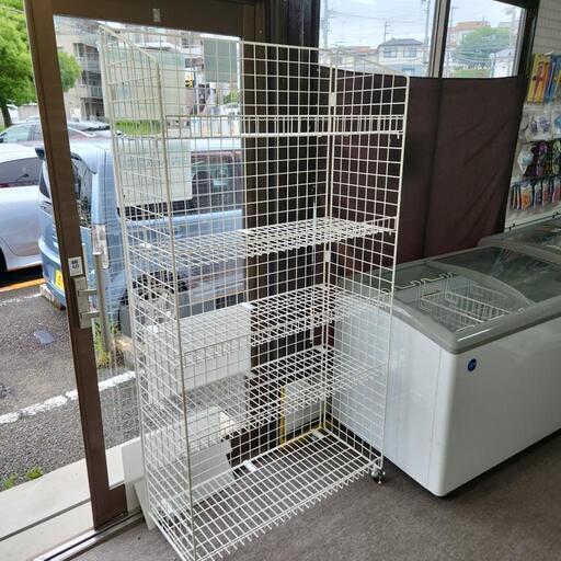網什器 5段システムラック 幅900 奥行400 高さ1800 ホワイト 美品